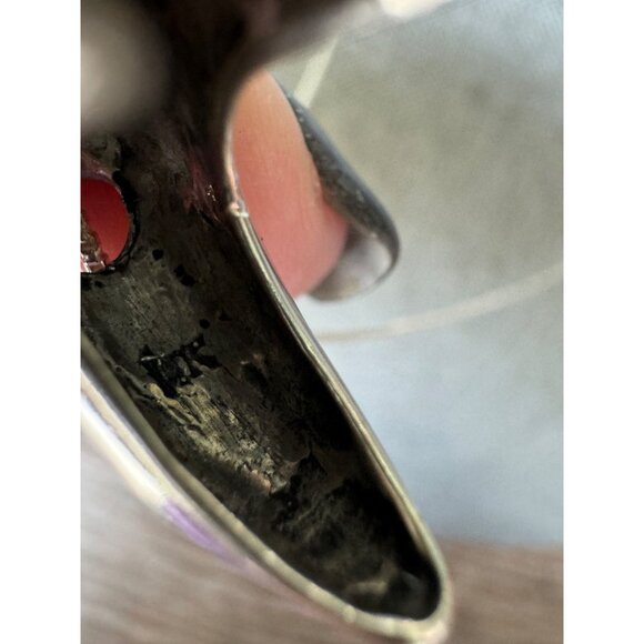 Vintage Sterling Silver Bear Fetish Pendant Necklace 30" - Picture 4 of 8